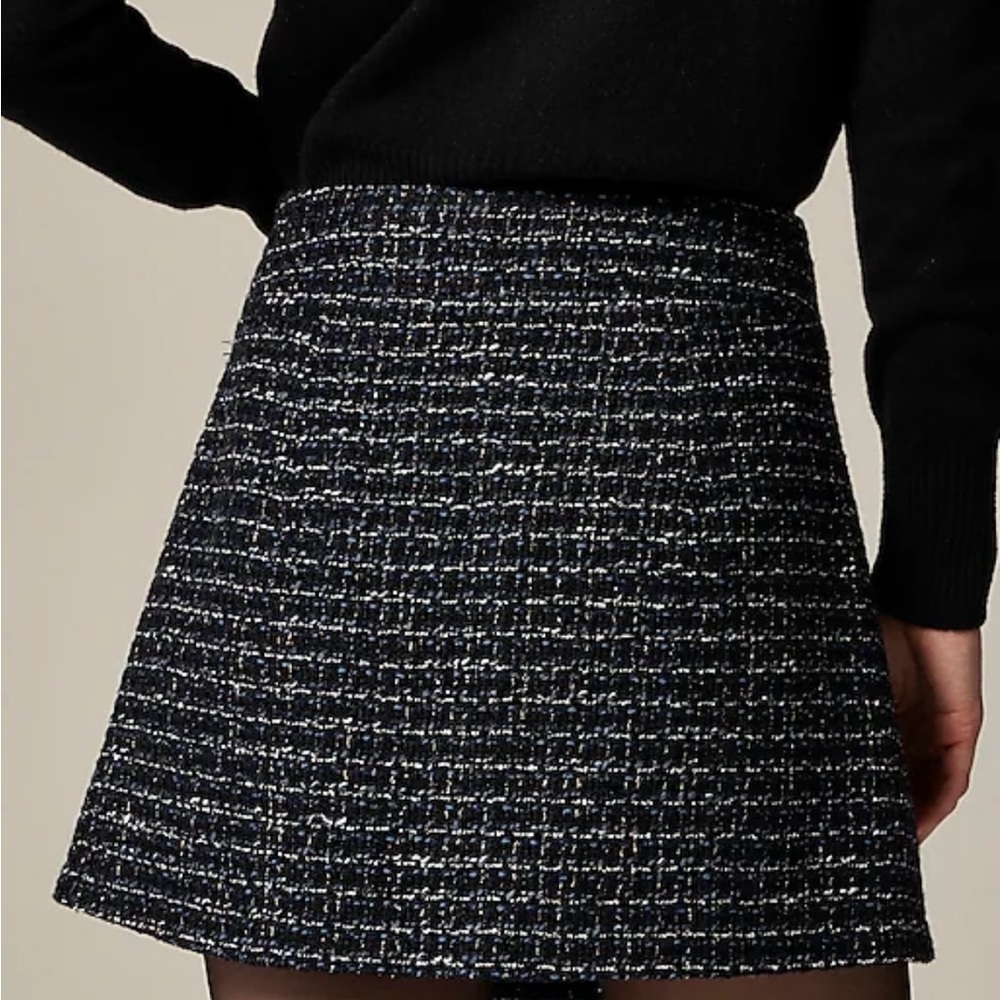 Chic Tweed Black and White Skirt